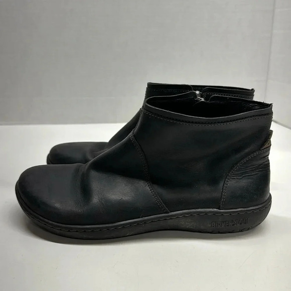 Birkenstock Leather Bennington Booties Ankle Boots Zip Up Side Black Size 37 / 6 - Picture 5 of 12